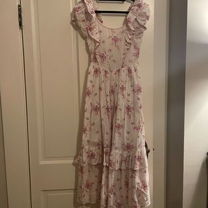 Loveshackfancy long floral dress XS